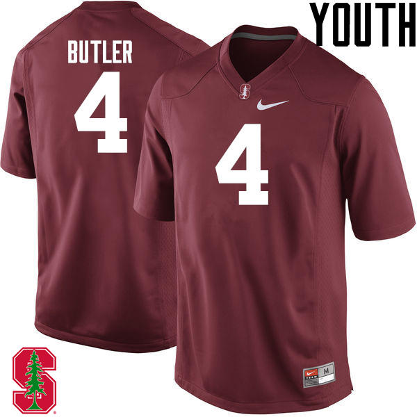 Youth Stanford Cardinal #4 Treyjohn Butler College Football Jerseys Sale-Cardinal